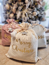 Load image into Gallery viewer, Personalised Velvet Christmas Santa Sack
