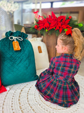 Load image into Gallery viewer, NEW Quilted Velvet Santa Sacks WITH GARLAND