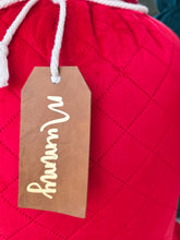 Load image into Gallery viewer, NEW Quilted Velvet Santa Sacks WITH GARLAND