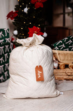 Load image into Gallery viewer, NEW Quilted Velvet Santa Sacks WITH GARLAND