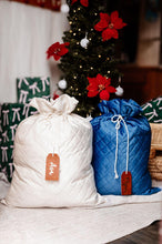 Load image into Gallery viewer, NEW Quilted Velvet Santa Sacks WITH GARLAND