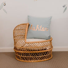 Load image into Gallery viewer, Personalised Baby name cushion -  Metallic