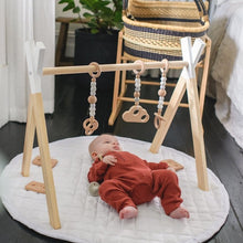 Load image into Gallery viewer, Baby beechwood play gym and accessories combo - GREY CLOUD