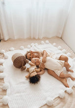 Load image into Gallery viewer, LULU - Nursery & Kids Bedroom Rug - White Square Pom Pom - 120cmx120cm