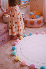 Load image into Gallery viewer, LOLA - Nursery & Kids Bedroom Rug - Pastel Round Pom Pom - 120cm