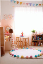 Load image into Gallery viewer, LOLA - Nursery & Kids Bedroom Rug - Pastel Round Pom Pom - 120cm