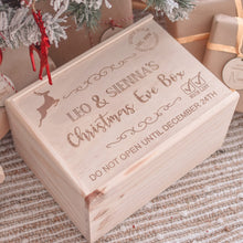 Load image into Gallery viewer, Christmas Eve boxes - Personalised wooden keepsake Christmas Eve boxes