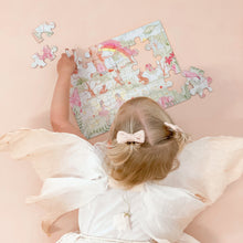 Load image into Gallery viewer, girl putting together whimsical fairy garden puzzle