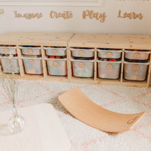 Load image into Gallery viewer, Timber toy storage organisation discs - set of 20