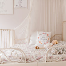 Load image into Gallery viewer, Personalised baby birth details cushion - floral wearth