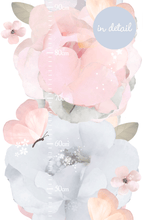 Load image into Gallery viewer, removable wall decal floral height chart