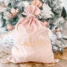 Load image into Gallery viewer, Personalised Velvet Christmas Santa Sack