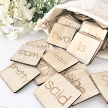 Load image into Gallery viewer, 110 wooden discs with sight words