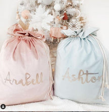 Load image into Gallery viewer, Personalised Velvet Christmas Santa Sack