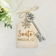 Load image into Gallery viewer, Santa's Magical Key with Wooden Tag