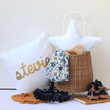 Load image into Gallery viewer, Personalised Baby name cushion -  Metallic