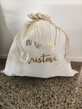 Load image into Gallery viewer, EXTRA LARGE Personalised Velvet Christmas Santa Sack 100cmx100cm WITH GARLAND