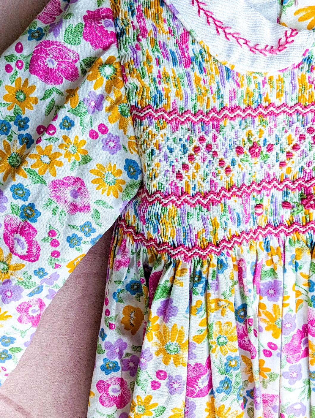 Our Sweetest Floral Smock Dress
