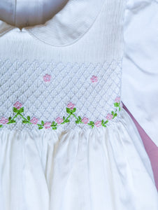 Our Sweetest Smock Dress - 3 colours available (Pink, Blue, White)