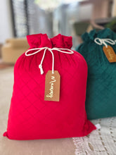 Load image into Gallery viewer, NEW Quilted Velvet Santa Sacks