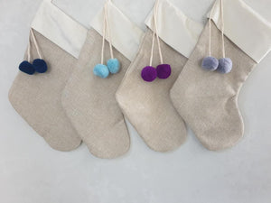 Personalised Neutral Christmas Stockings