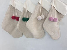 Load image into Gallery viewer, Personalised Natural Christmas Stockings