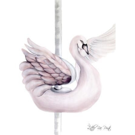 Carousel Swan - Watercolour print - Hope & Jade