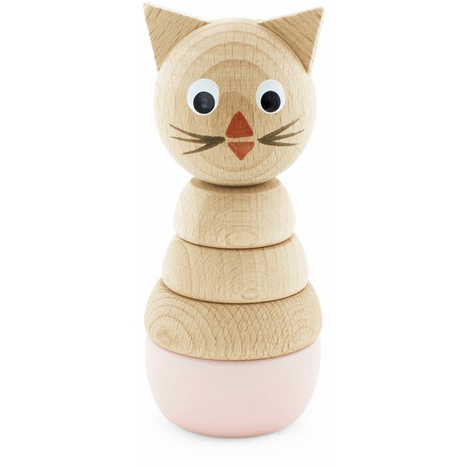 Wooden stacking puzzle - Pink Kitty - Hope & Jade
