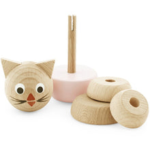 Load image into Gallery viewer, Wooden stacking puzzle - Pink Kitty - Hope &amp; Jade