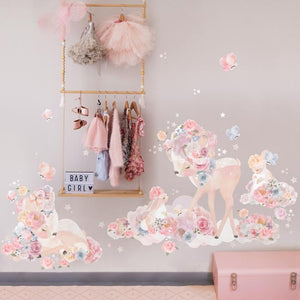 Woodland removable fabric wall stickers