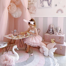 Load image into Gallery viewer, little girls playing in her bedroom with pink canopy and pink storage cases