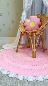 ARIA - Nursery & Kids Bedroom Rug - Round 120cm (2 colour options)