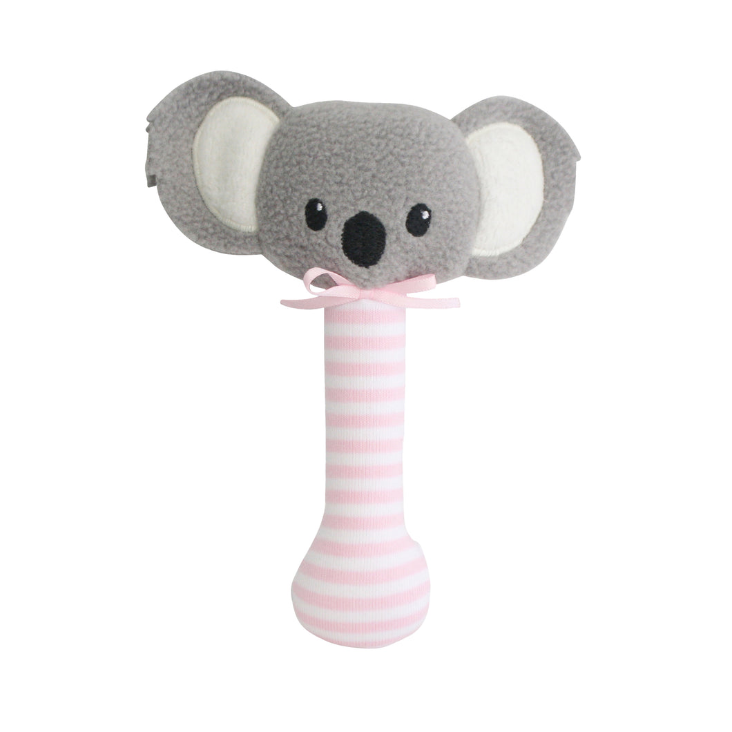 Alimrose Baby Koala Stick Rattle - Pink