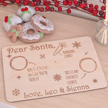 Load image into Gallery viewer, Personalised Santa Tray - Christmas Eve Milk and Cookies for Santa