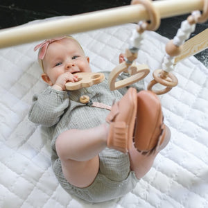 Baby beechwood play gym and accessories combo - PINK HEART