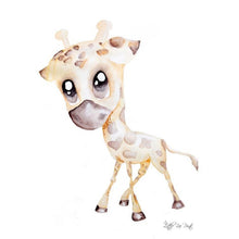 Load image into Gallery viewer, George the Giraffe - Watercolour print - Hope &amp; Jade