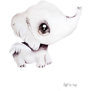 Effie the Elephant - Watercolour print - Hope & Jade