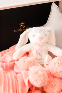 Personalised Keepsake Bunny - (2 initial design options and 7 text colours available)