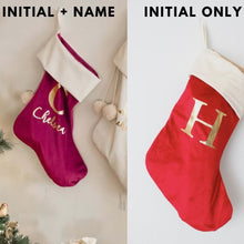 Load image into Gallery viewer, Personalised Velvet Christmas Stockings