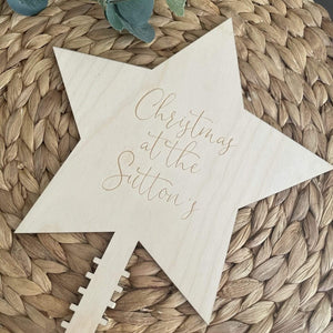Personalised Christmas Tree Topper - Star design